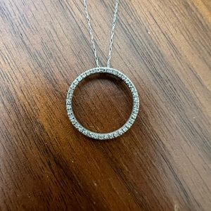 Helzberg Diamond ring necklace with delicate chain.